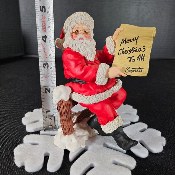 Kurt Adler KSA Collectible Tom Ruble Santa's List Merry Christmas To All Scroll - Picture 7 of 11